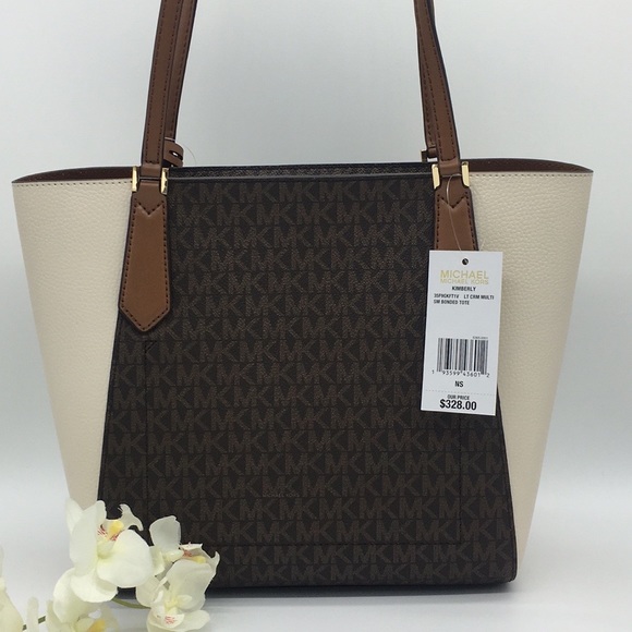 MICHAEL KORS KIMBERLY SM BONDED TOTE LT CRM MULTI - Picture 3 of 9